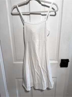 Brit & Bri White Textured Slip Dress